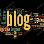 Blog concept in word tag cloud